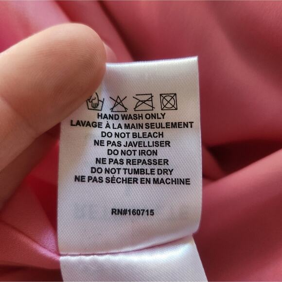 Retrofete Yesi Dress in Flamingo Pink Large NWT Metallic Maxi Spaghetti Straps - Picture 14 of 14